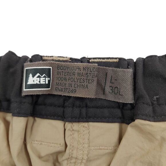 Rei Co-op Convertible Cargo Pants Mens 38x29 Beige Straight Side Zip Outdoor - Picture 11 of 11